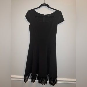Black dress with crochet hem